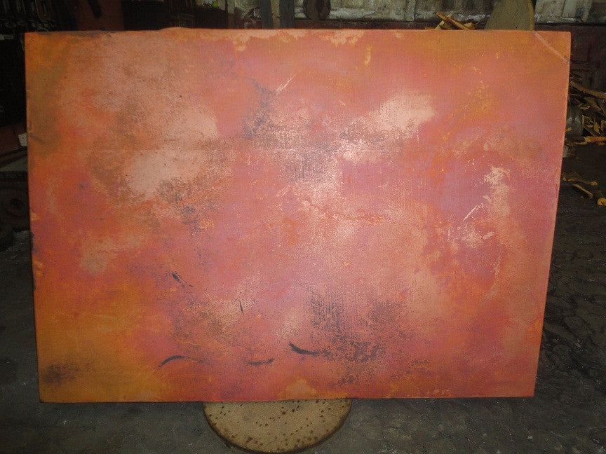 54 Inch Square Copper Table Top Hand Hammered (Various Colors)