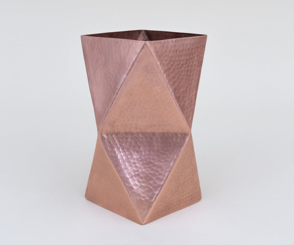 Prism Vase in Copper