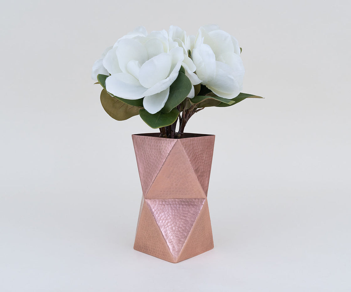 Prism Vase in Copper