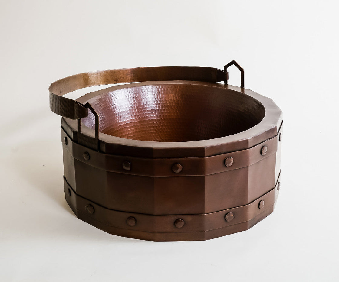Vessel Copper Basin with Bucket Design