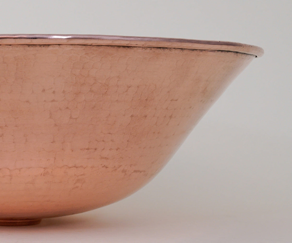 Round Vessel Sink with Copper Wired Edge