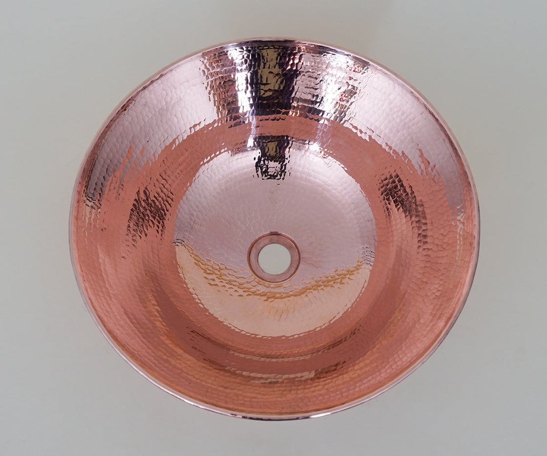 Round Vessel Sink with Copper Wired Edge