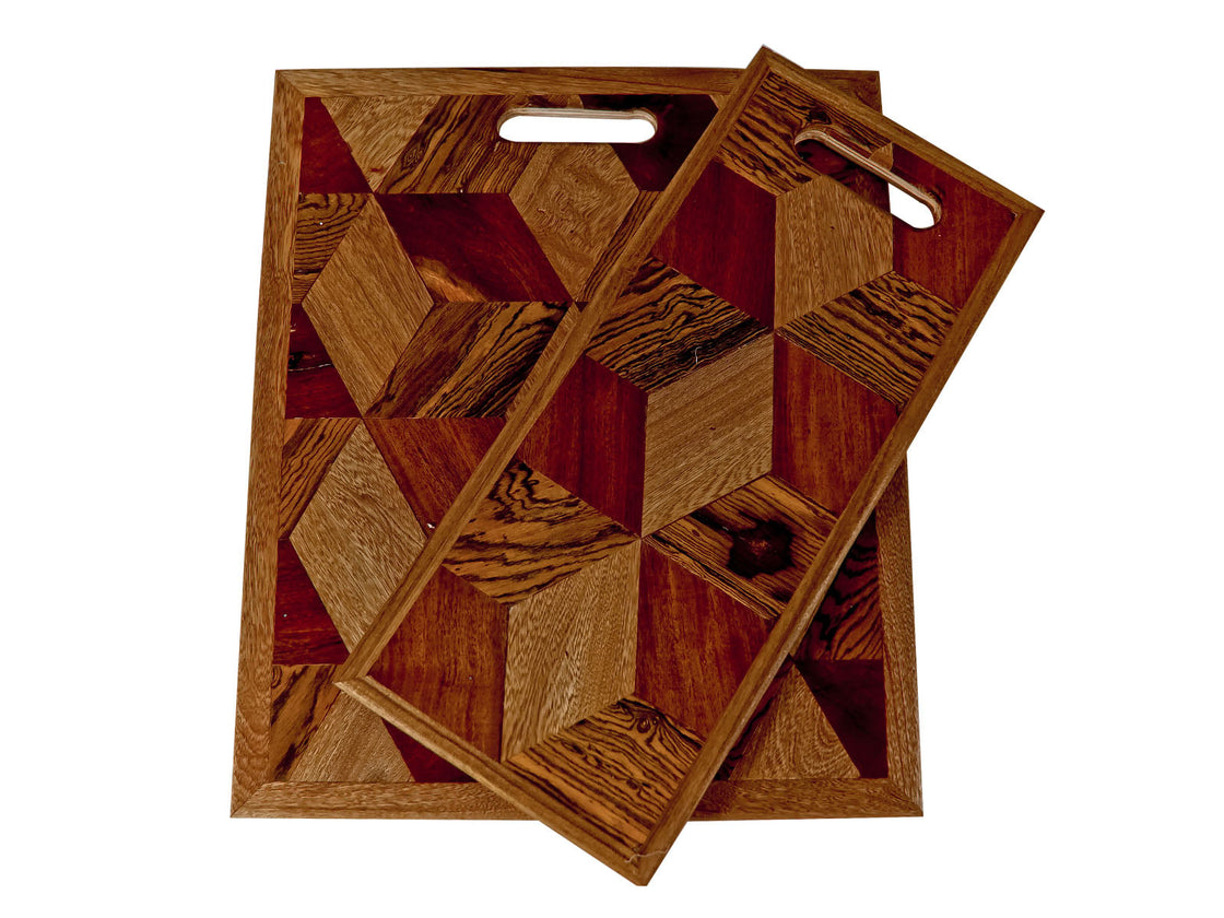 Wooden Chopping Boards Tiles Set