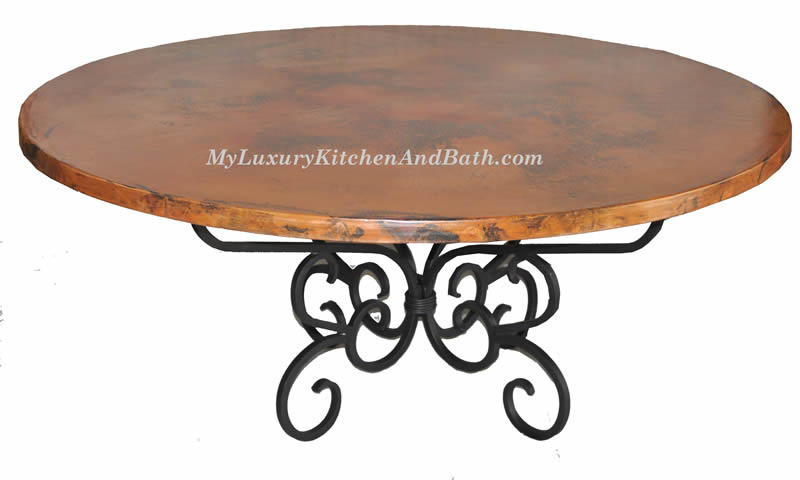 CLASSIC Design (Non Symmetric) - Wrought Iron Table Base Handmade for Coffee Tables, Dining Table, etc (Various Sizes, #TBAS_CLASSIC)