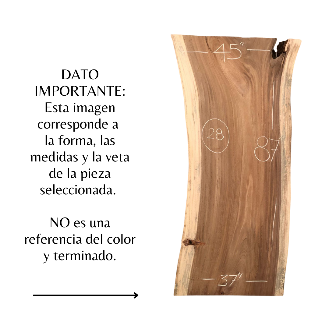 Parota Chica Rectangular Wooden Cover