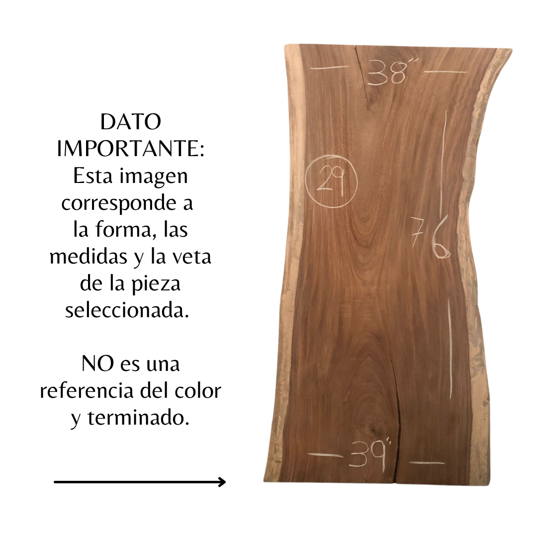 Parota Chica Rectangular Wooden Cover