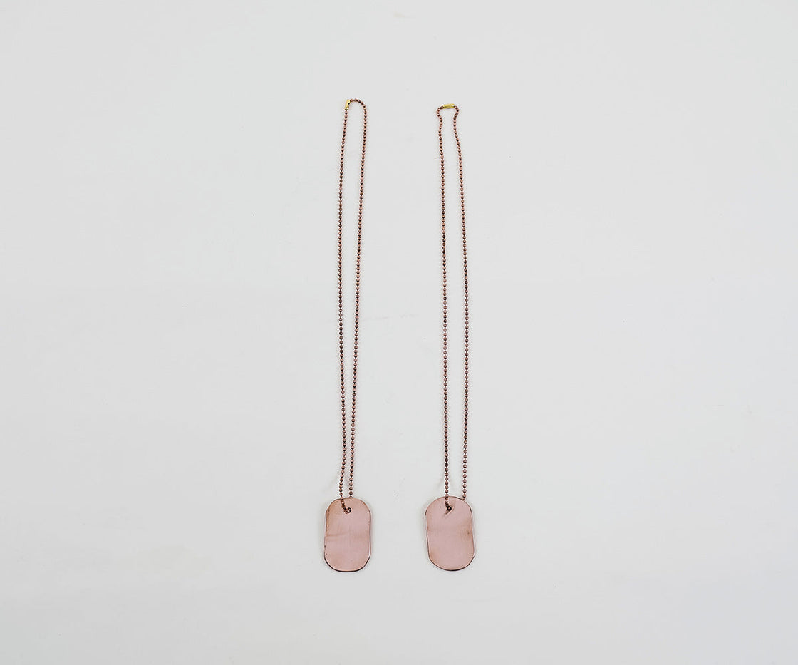 Copper Military ID Necklace