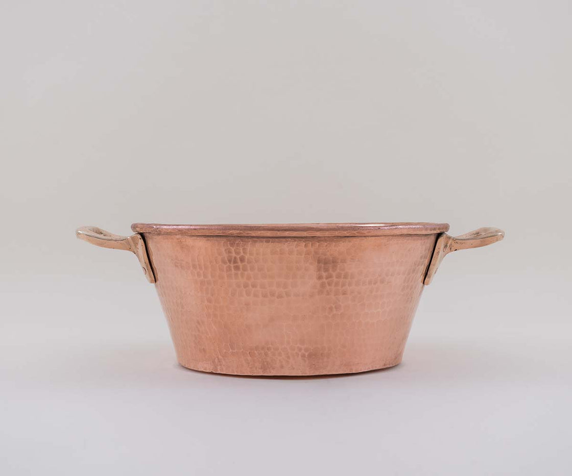 Copper Saucepan with Bronze Handles