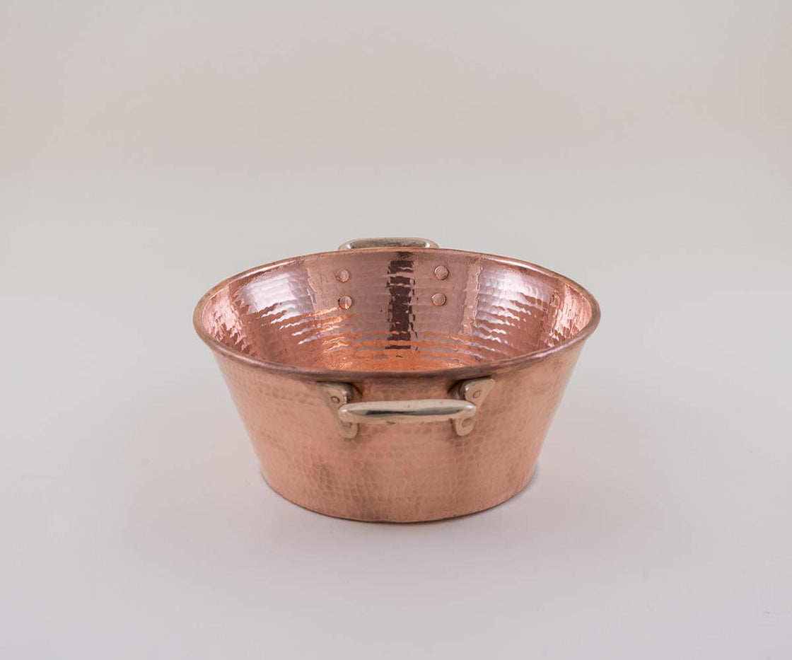 Copper Saucepan with Bronze Handles