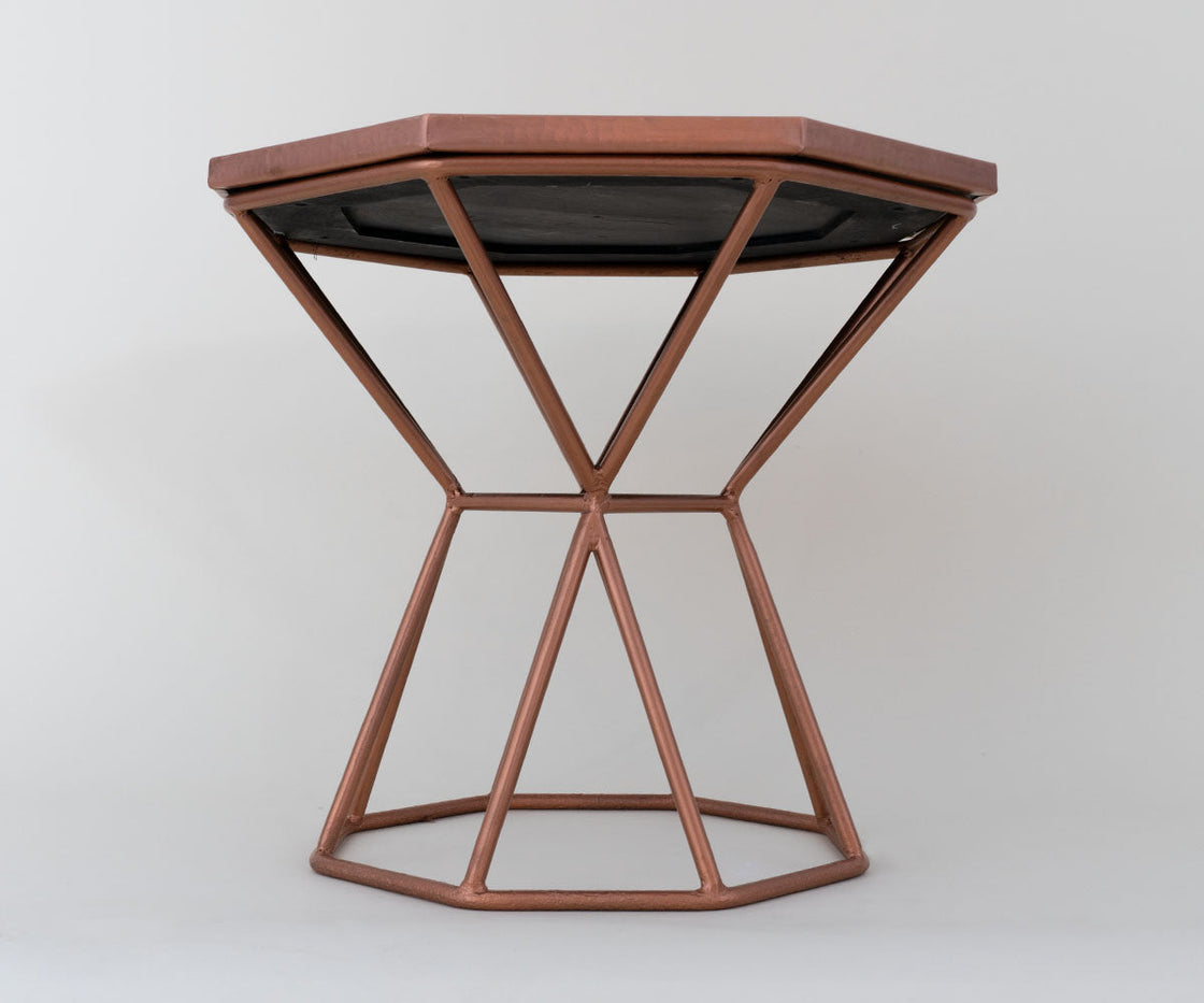 Octagonal Coffee Table in Copper