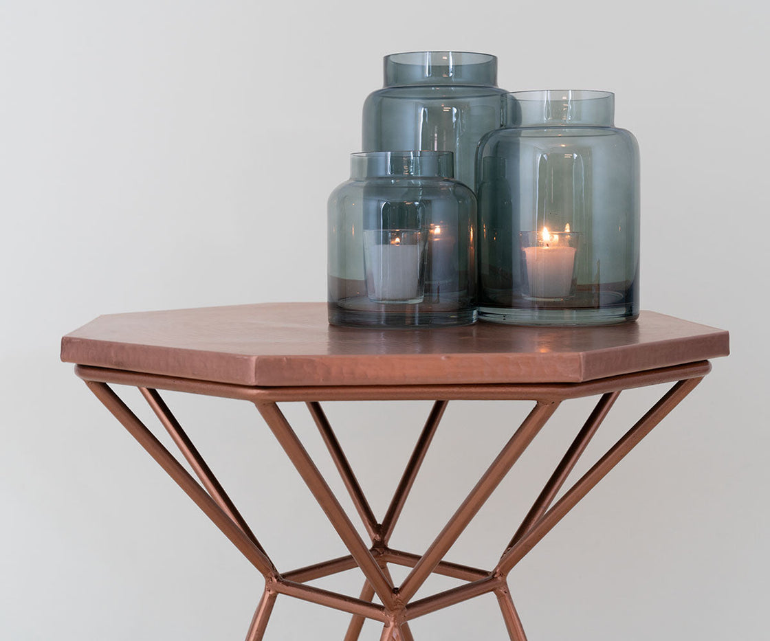 Octagonal Coffee Table in Copper