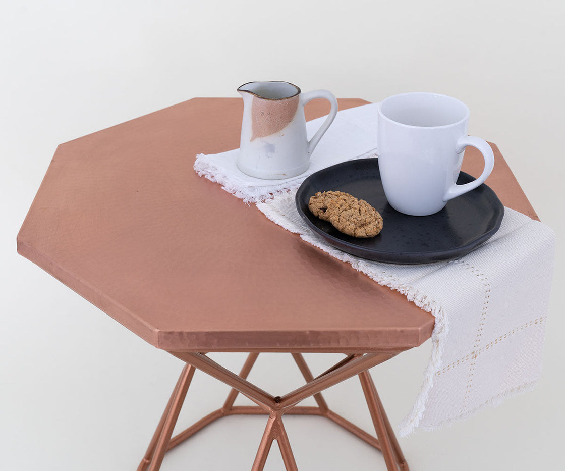 Octagonal Coffee Table in Copper