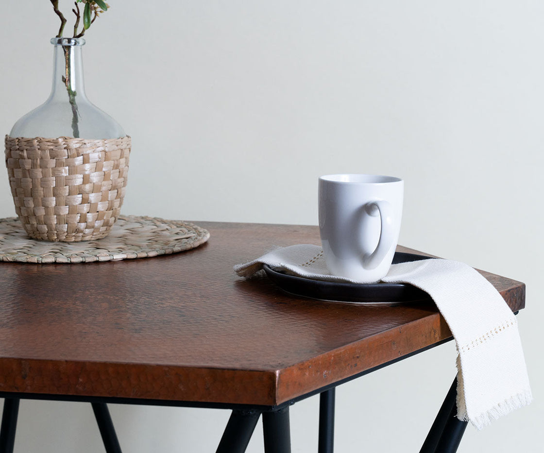 Hexagonal Coffee Table in Copper