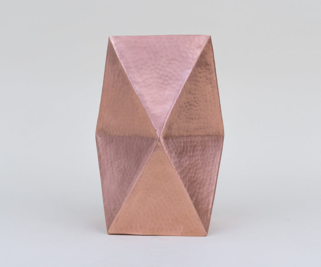 Prism Vase in Copper