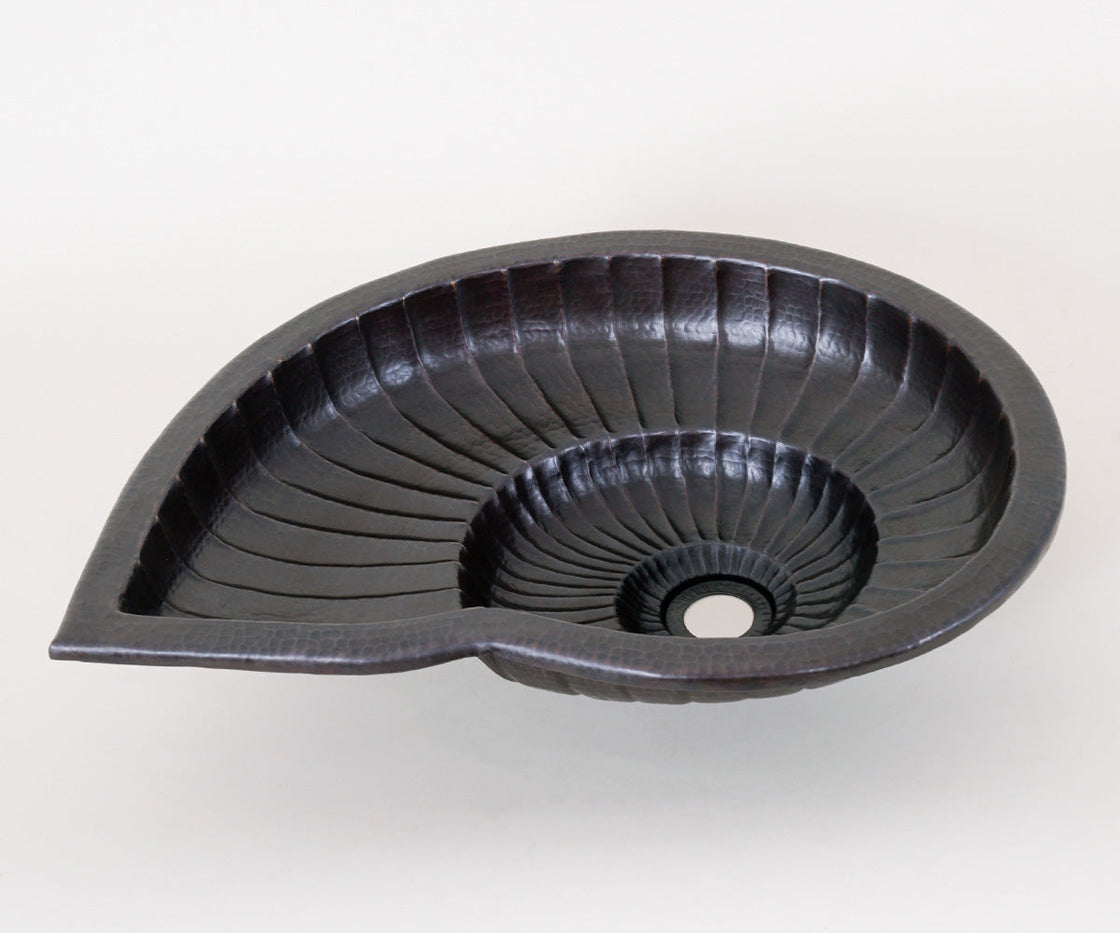 Special Copper Washbasin Nautilus Design