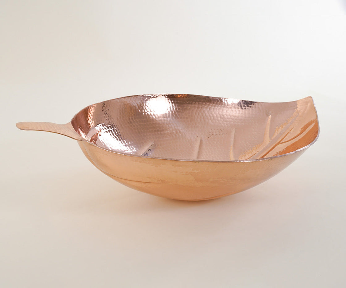 Copper Vessel Sink Leaf Design