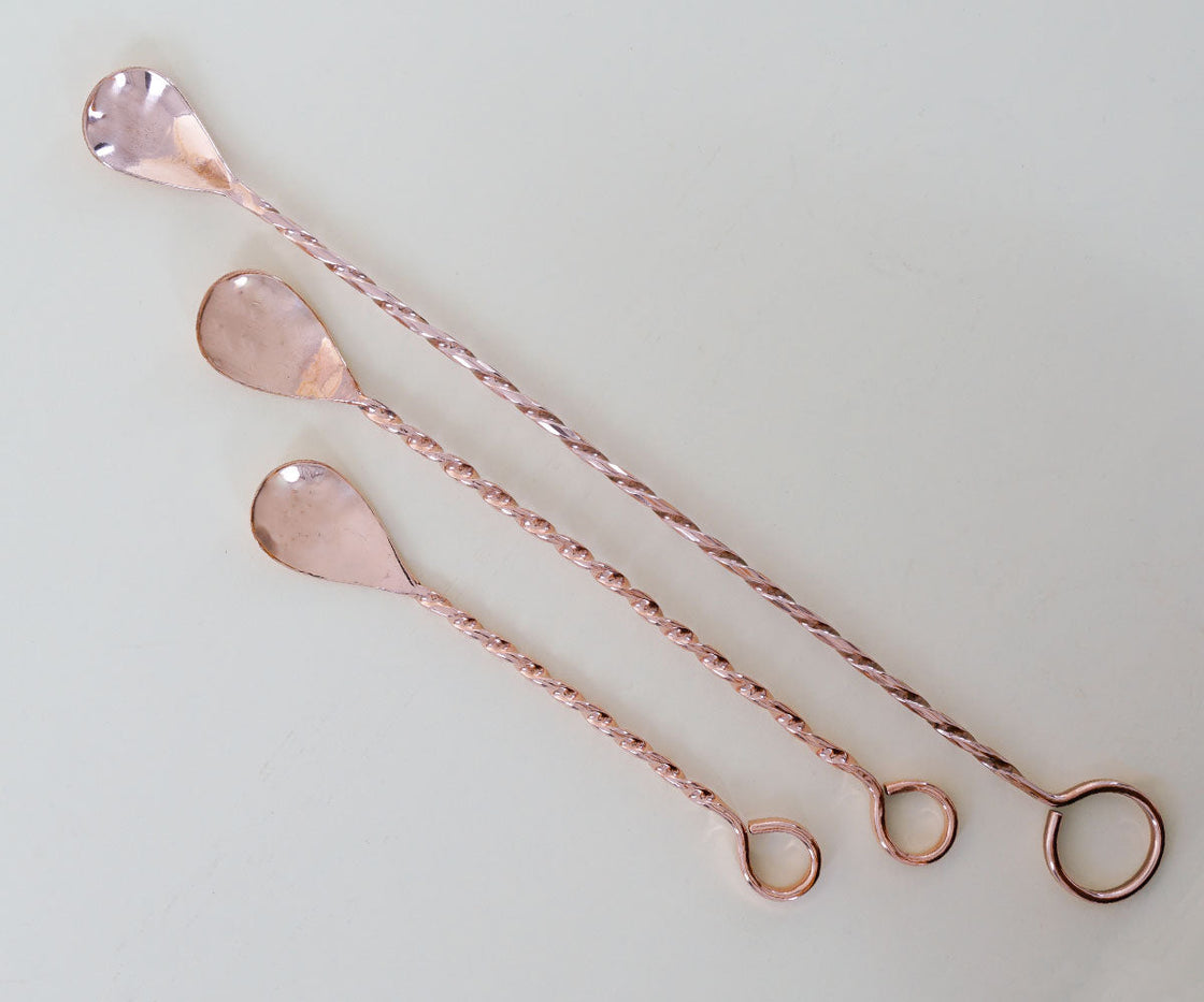 Copper Bar Spoon Set