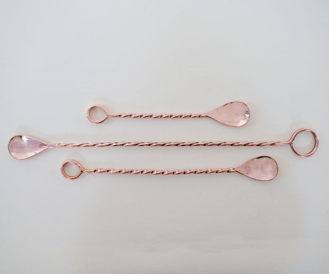 Copper Bar Spoon Set