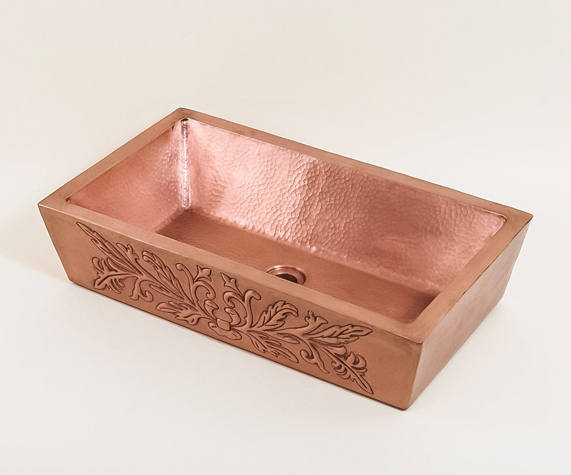 Vessel Sink in Copper, Provencal Design