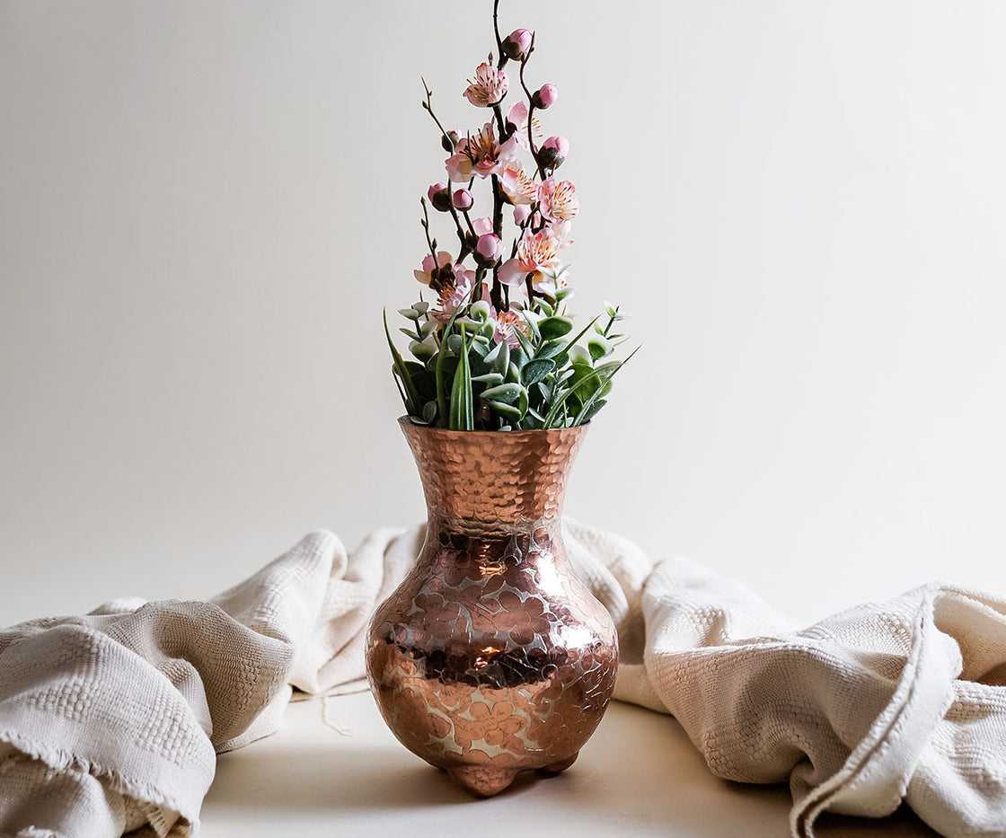 Valencia Vase in Silver Plated Copper