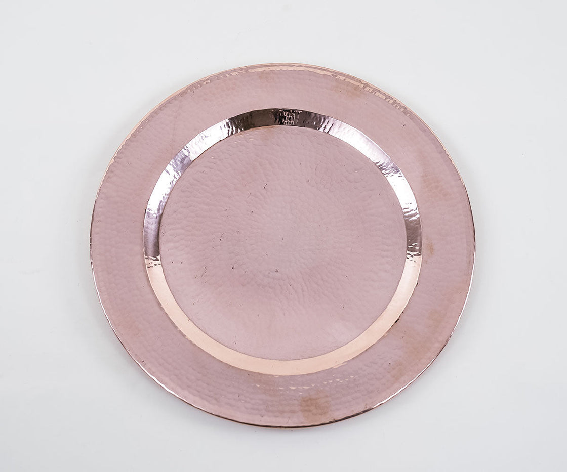 Set of round copper base plates