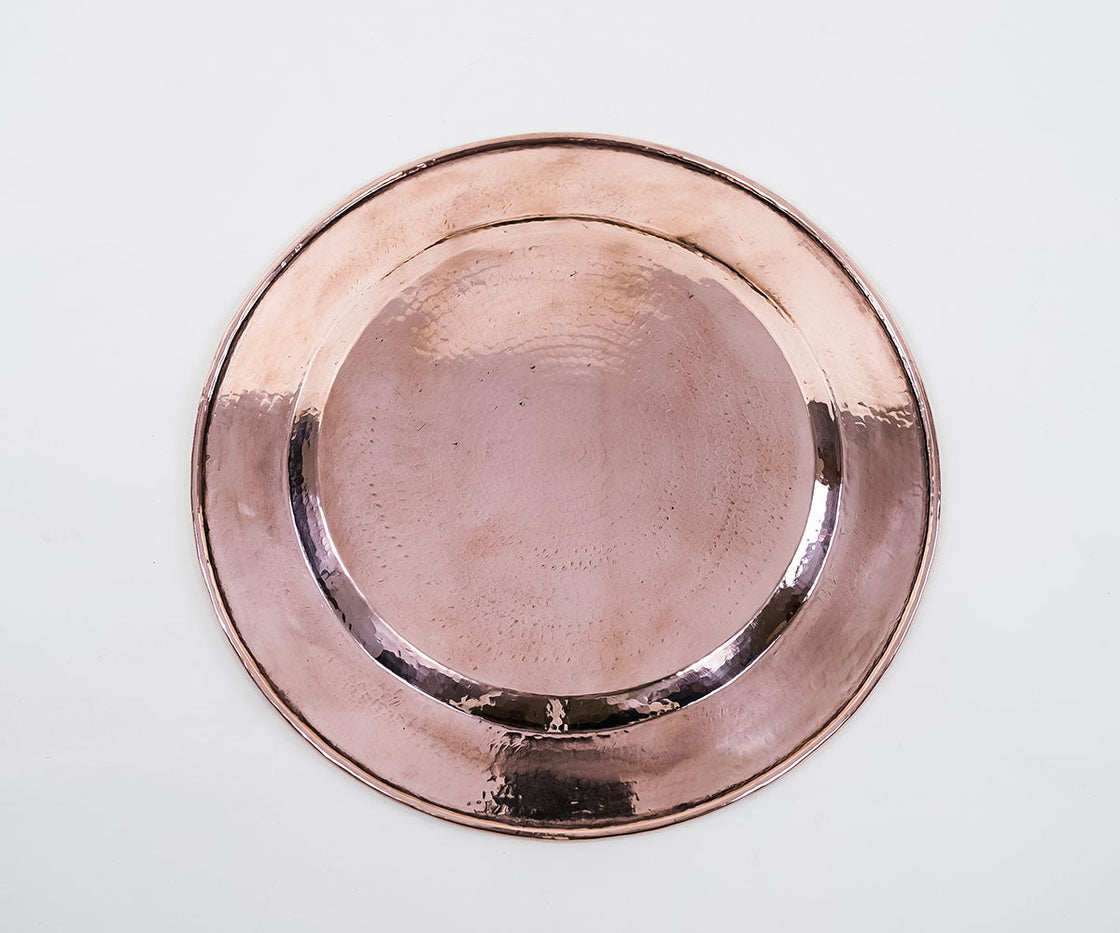 Set of round copper base plates