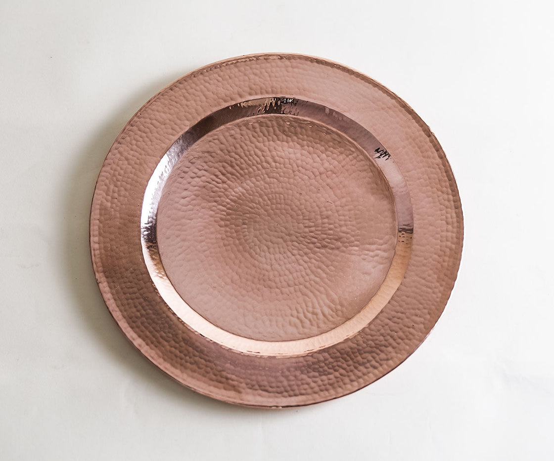 Set of round copper base plates