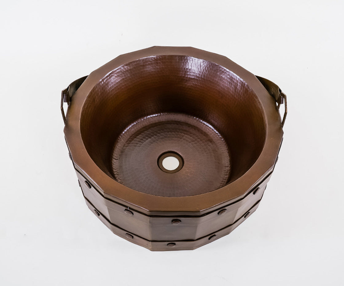 Vessel Copper Basin with Bucket Design