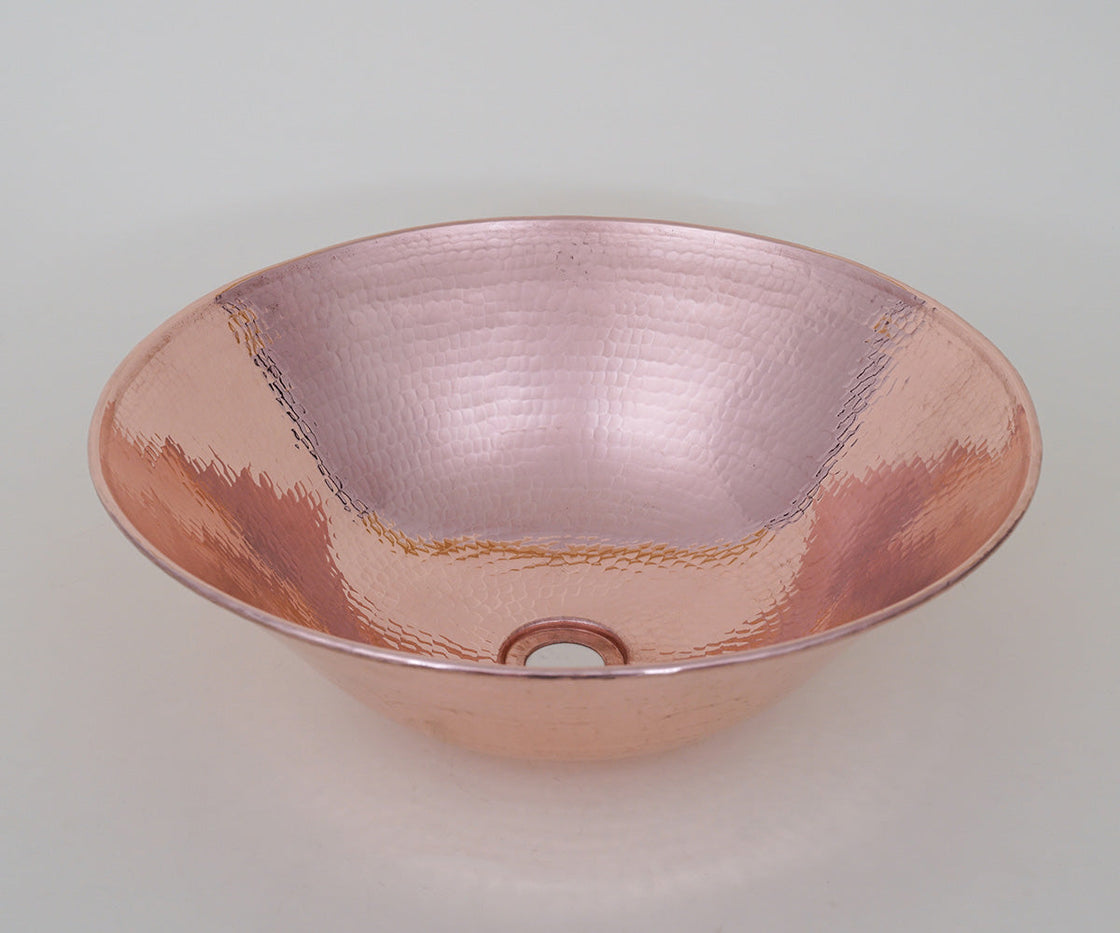 Round Vessel Sink with Copper Wired Edge