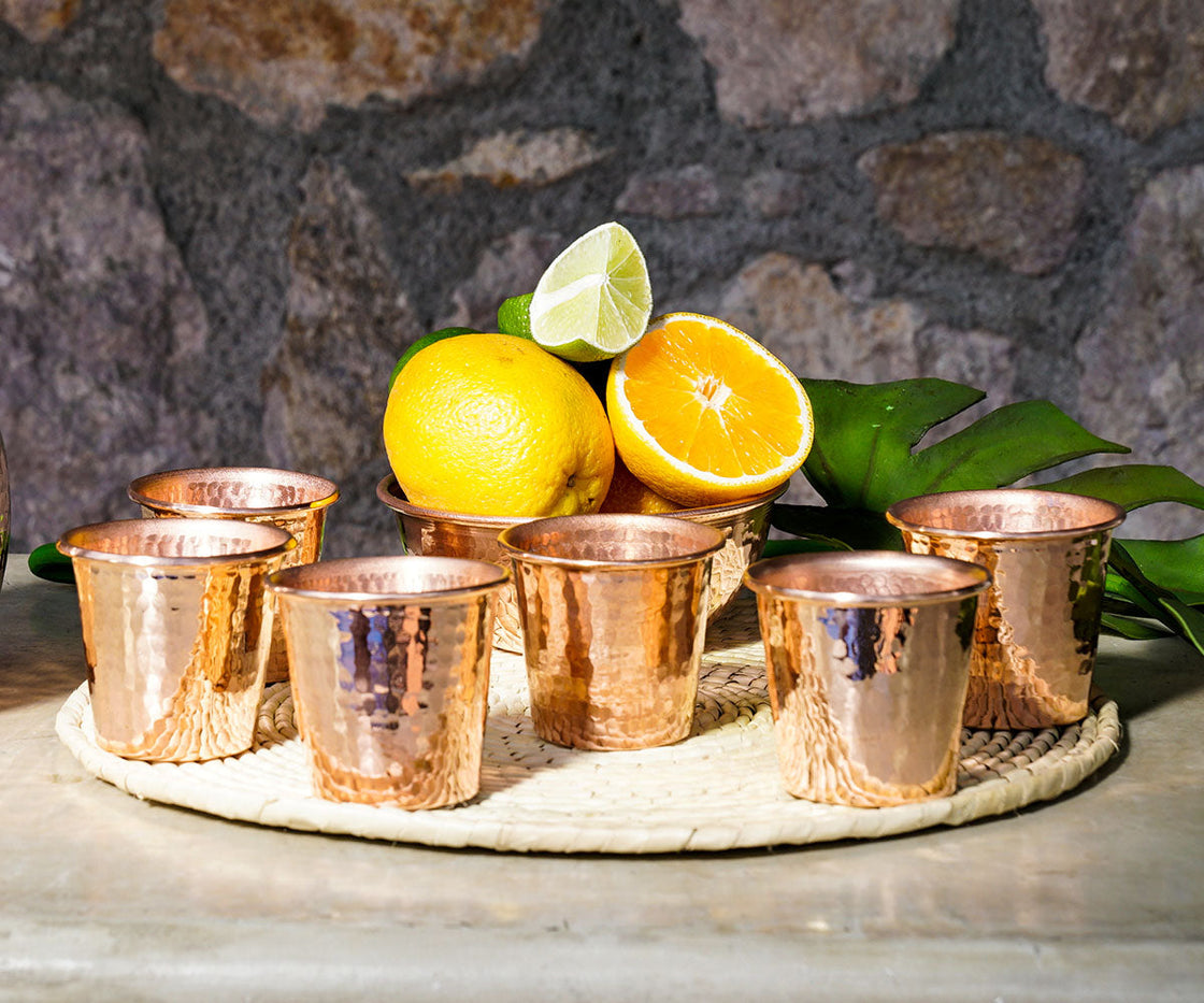 Mezcal Shot Set in Copper