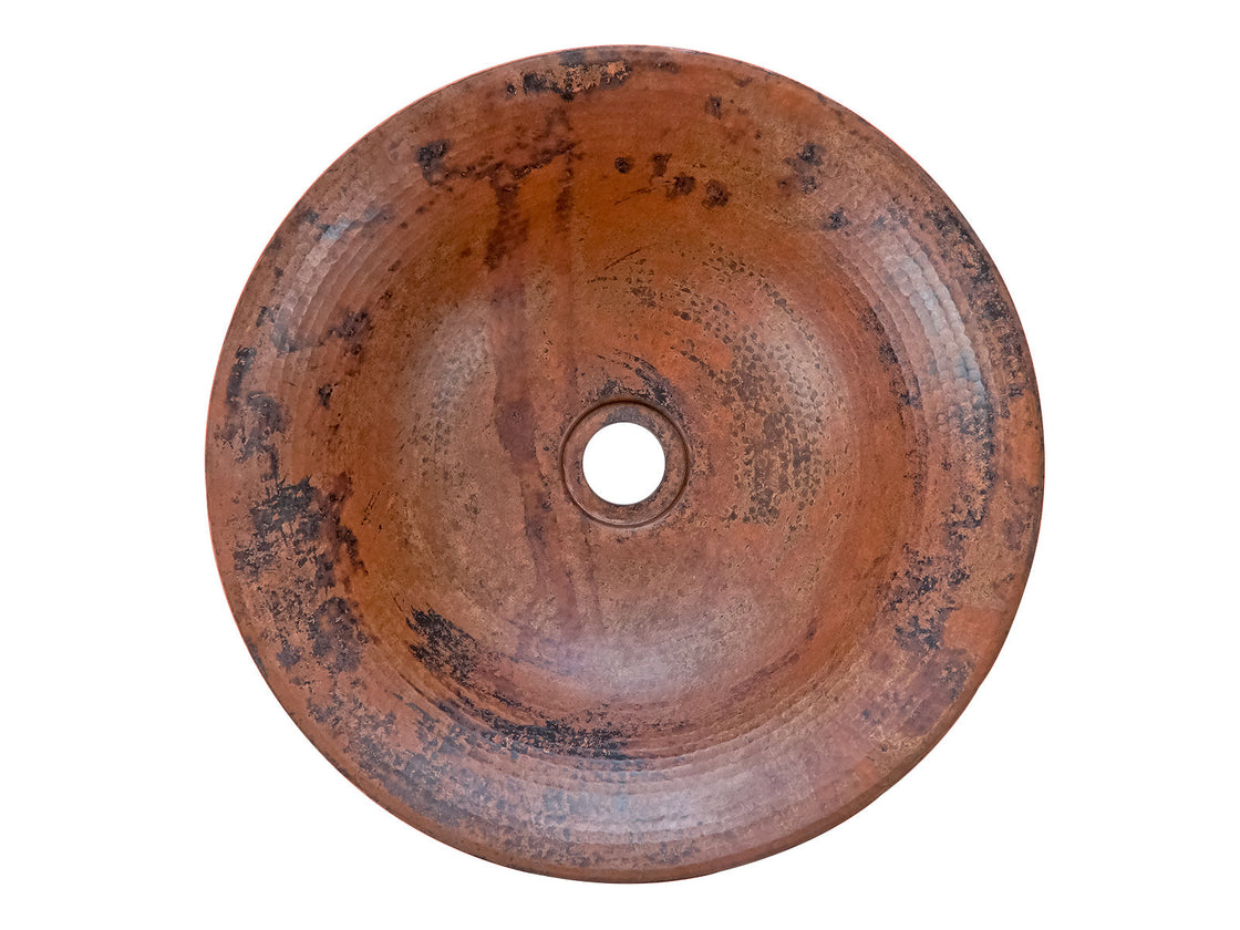 Special Round Copper Sink Canoa Design