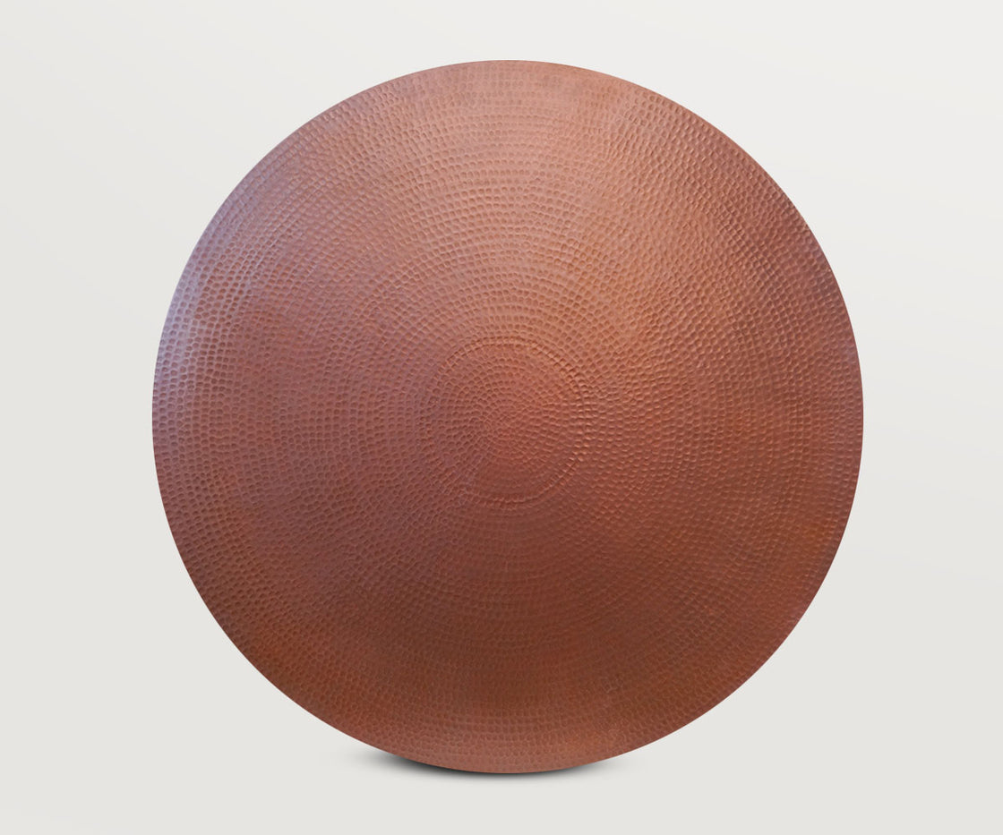 Small (16"-28") Round Copper Table Top Hand Hammered (Lookup Table)