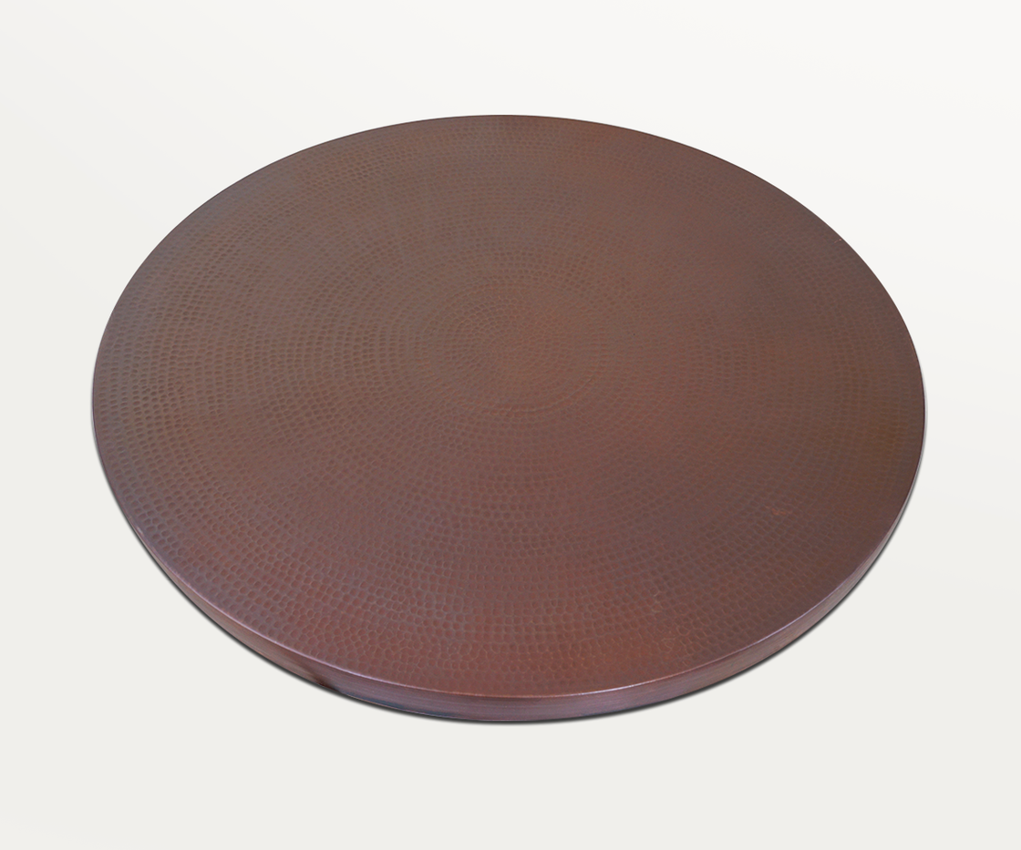 18 Inch Round Copper Table Top Hand Hammered (Various Colors)