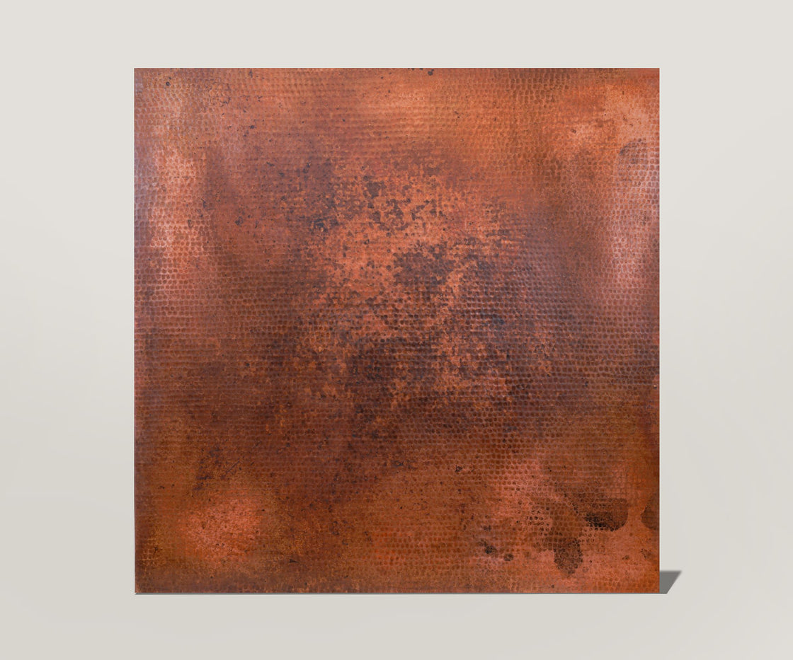 46 Inch Square Copper Table Top Hand Hammered (Various Colors)