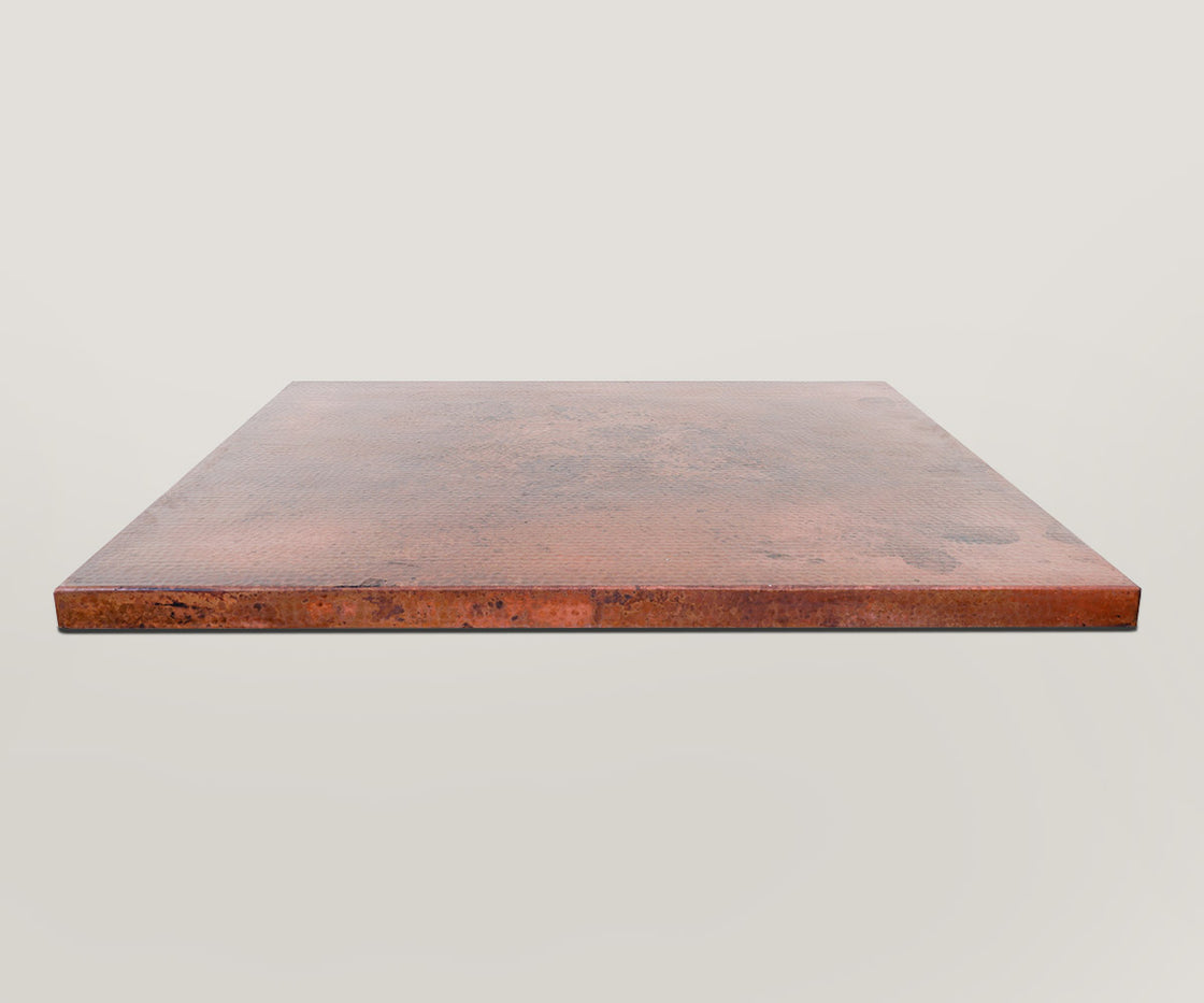 62 Inch Square Copper Table Top Hand Hammered (Various Colors)