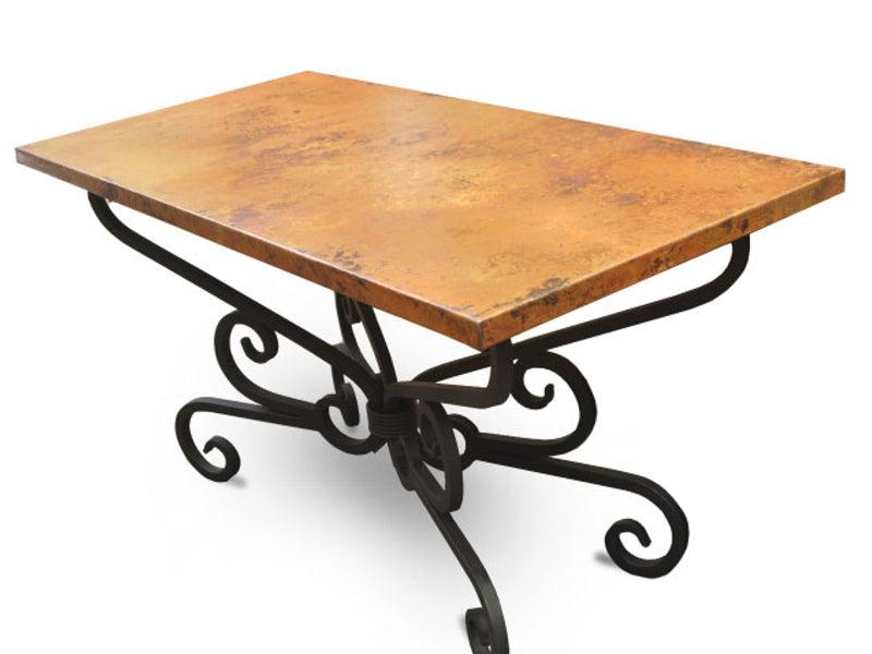 58 Inch Square Copper Table Top Hand Hammered (Various Colors)