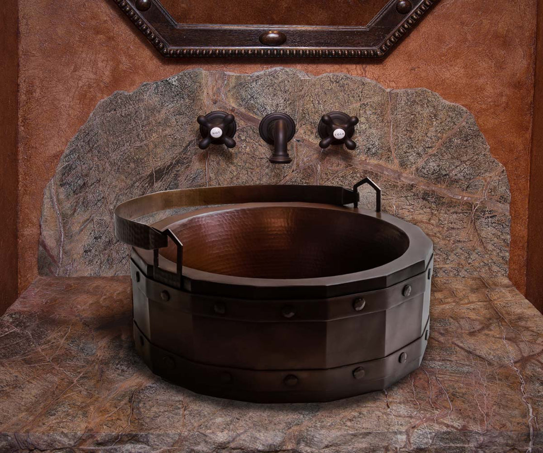 Vessel Copper Basin with Bucket Design