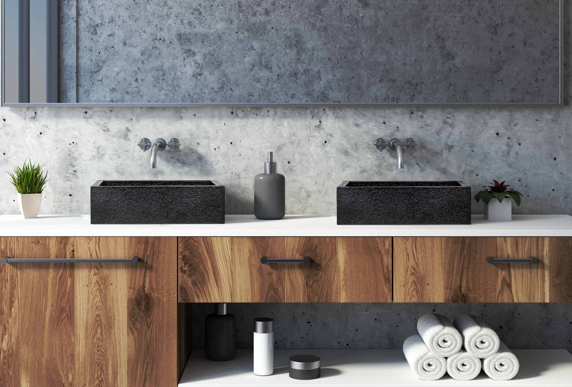 Volcano Vessel Rectangular Washbasin in Tatra Design