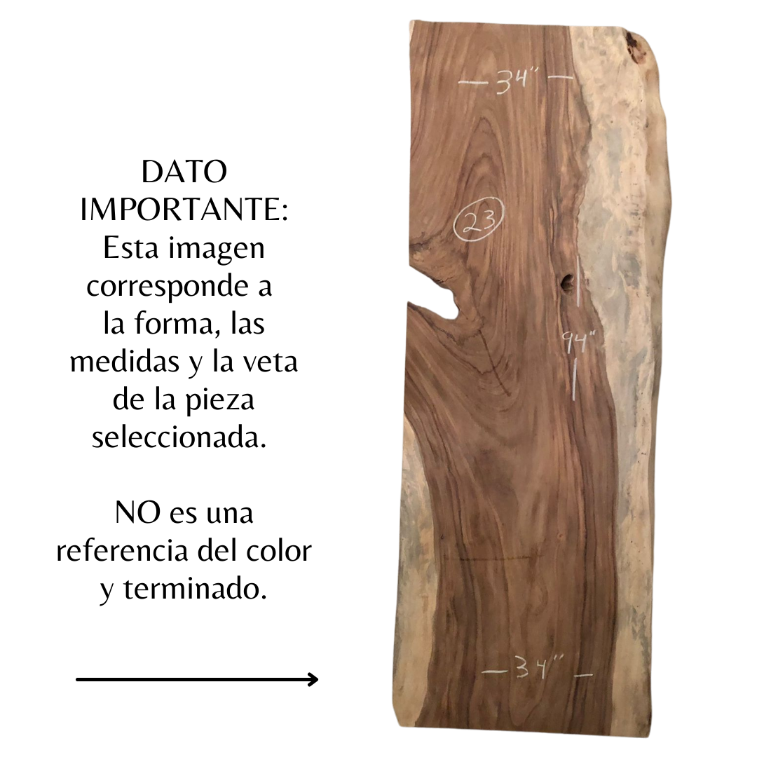 Medium Rectangular Parota Wood Cover