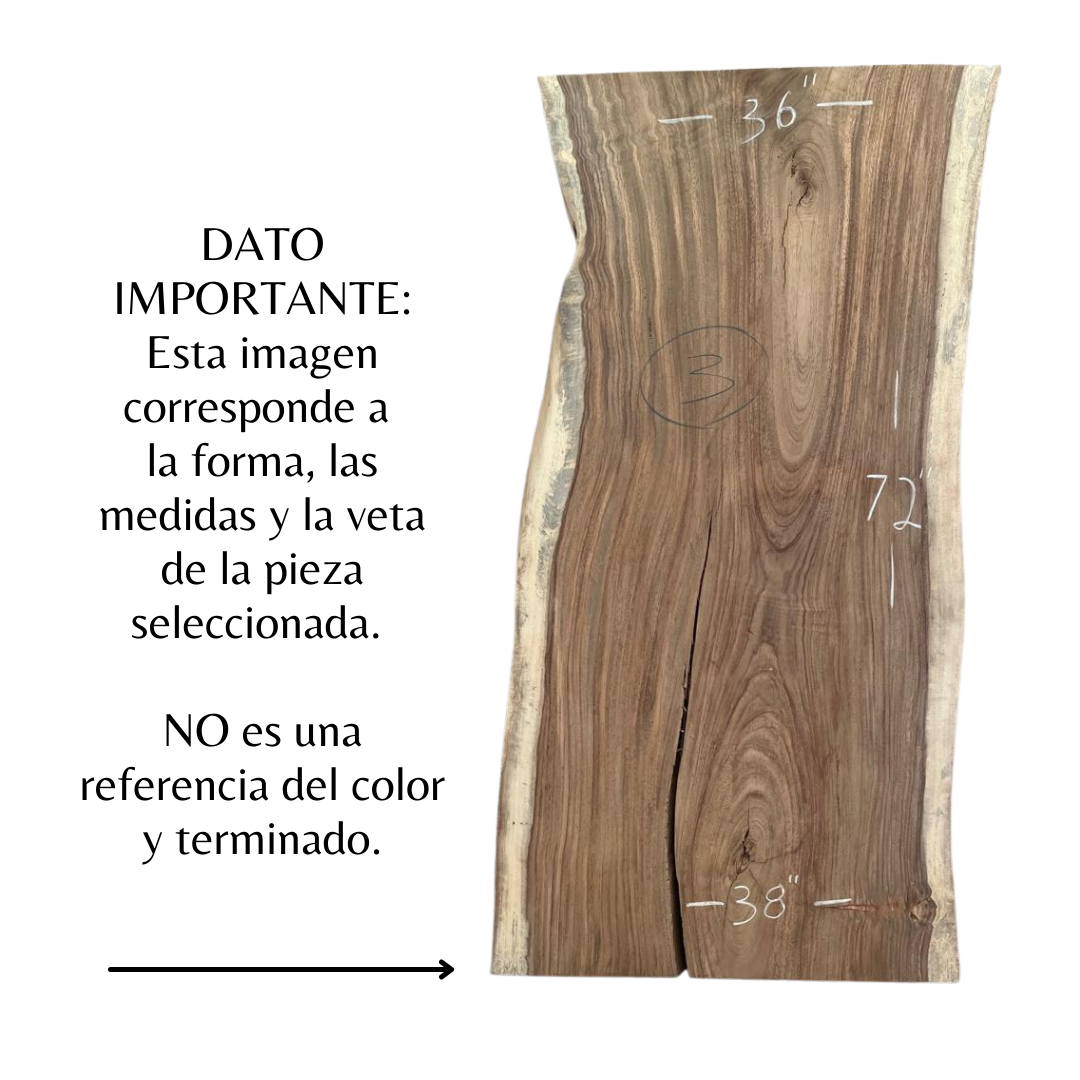 Parota Chica Rectangular Wooden Cover