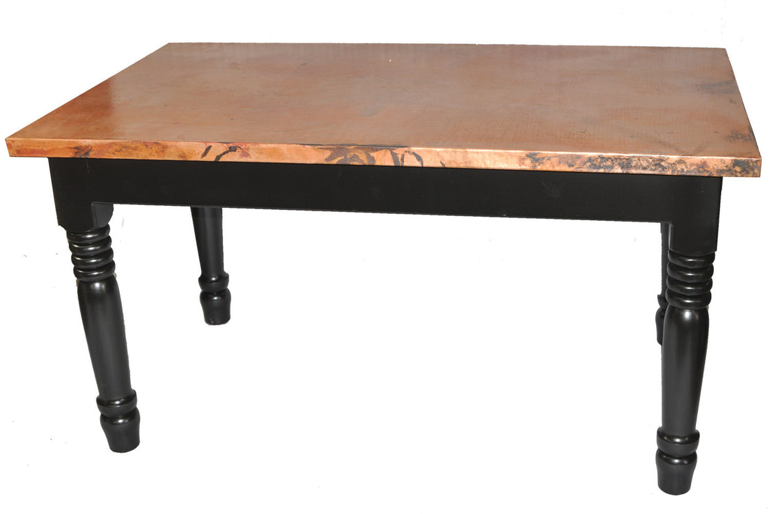 40" x 60" Rectangular Copper Table Top Hand Hammered (Various Colors)