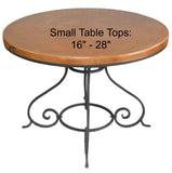 Small (16"-28") Round Copper Table Top Hand Hammered (Lookup Table)