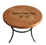 Round Copper Table Top, Natural