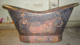 Copper Bath Tub with Design( Various Sizes, #CBT-DESIGN)