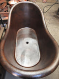Copper Bath Tub Classic Wave Design ( Various Sizes, #CBT-CLASSICWAVE)