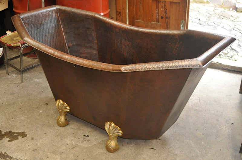 Handmade Copper Bath Tub Octagonal Clawfoot Design ( Various Sizes, #CBT-OCTAGONAL)