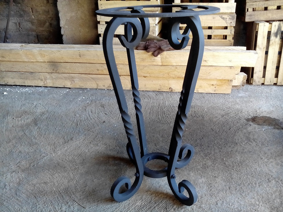 TULIP Design - Wrought Iron Table Base Handmade for Coffee Tables, Dining Table, etc (Various Sizes, #TBAS_TULIP)