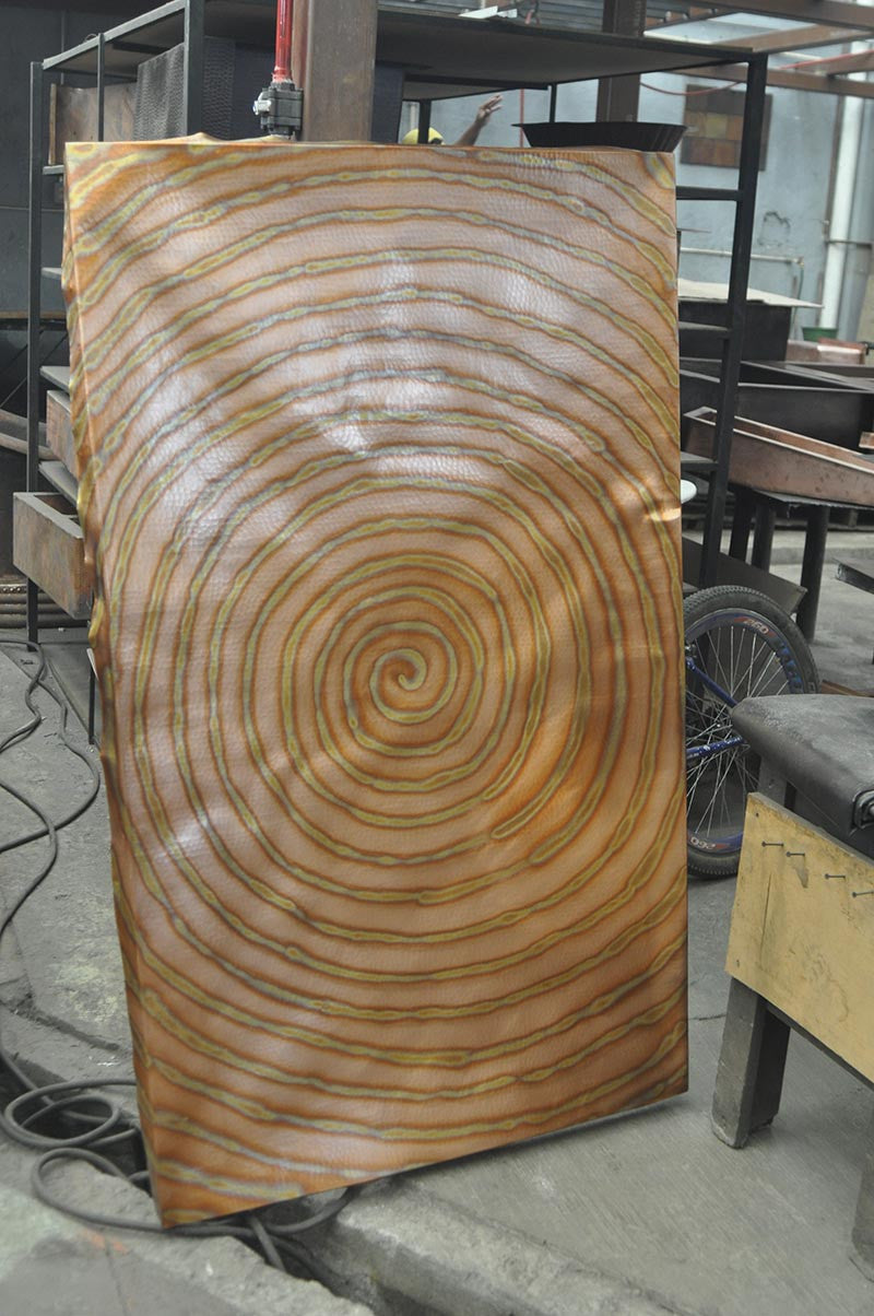 (test!!! old 16"x 24" R-ectangular Copper==> color chart in the body