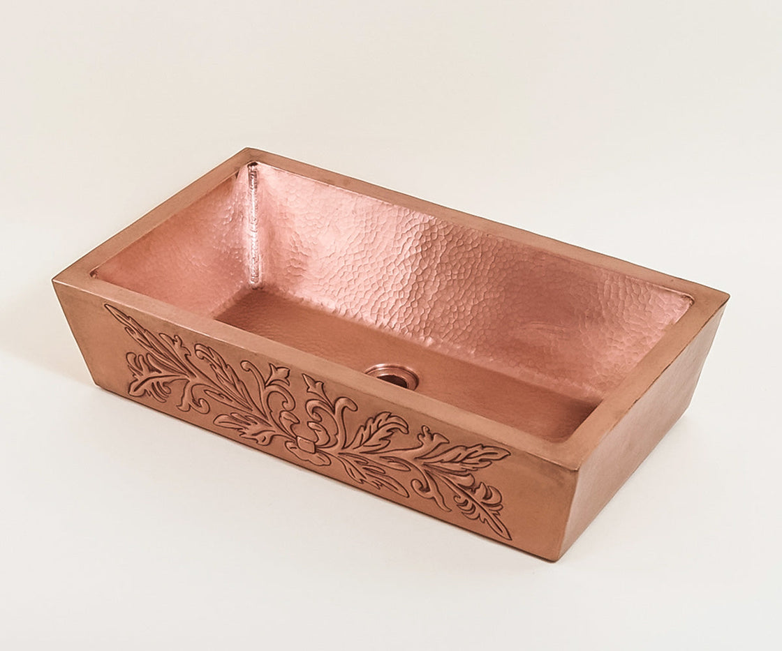 Vessel Sink in Copper Provencal Design