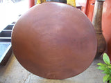 Round Copper Table Top, Brown Light
